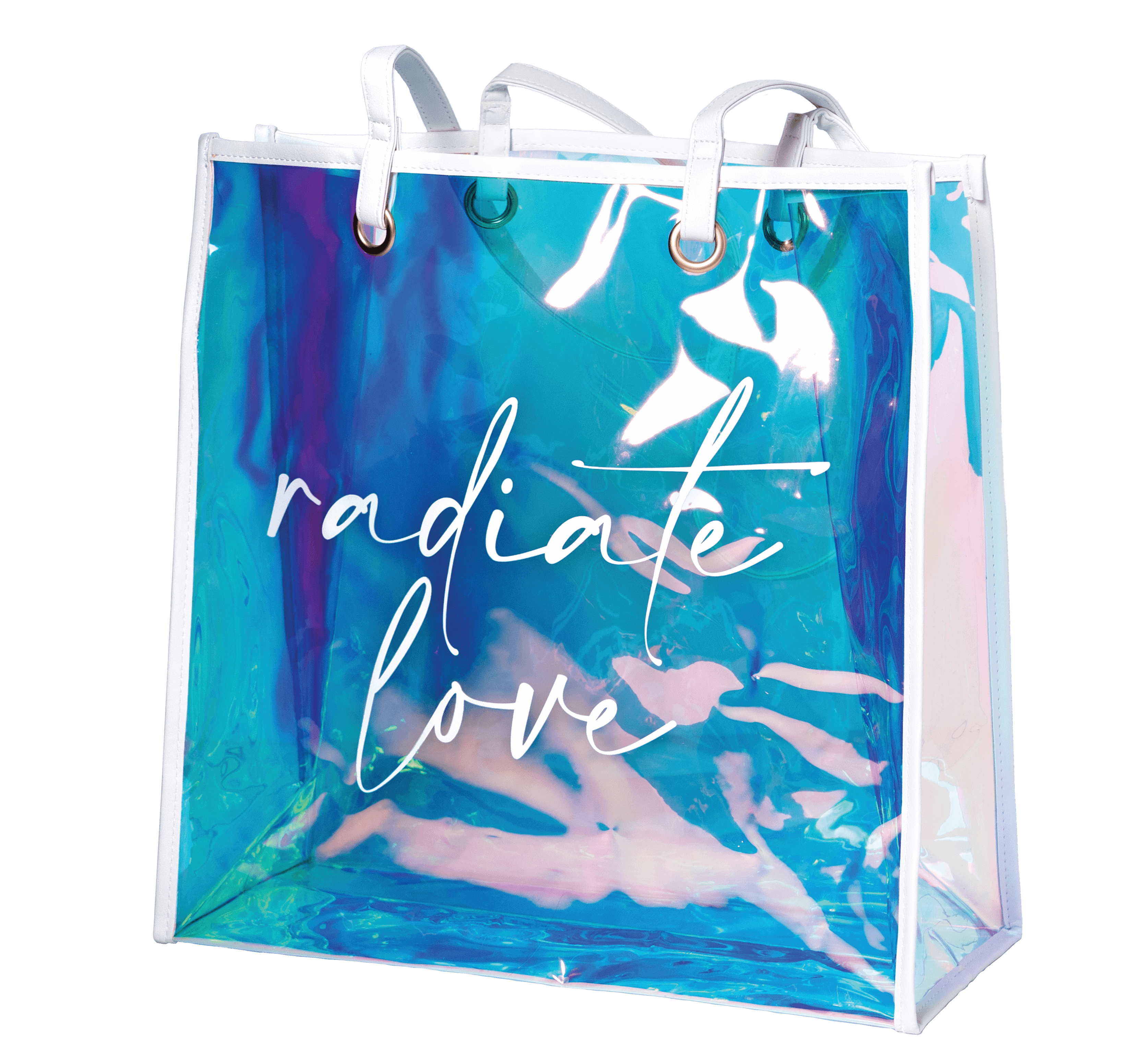 Radiate Love Iridescent Tote Bag